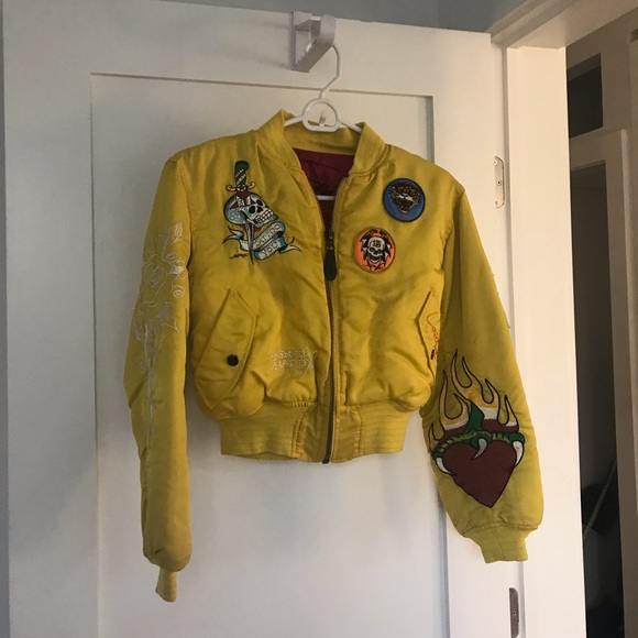 Ed Hardy Vintage Reversible Cropped Bomber - Picture 2 of 4